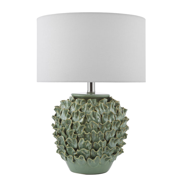 Dar AIL4224-PYR142 Ailsa Table Lamp Green Ceramic With Shade