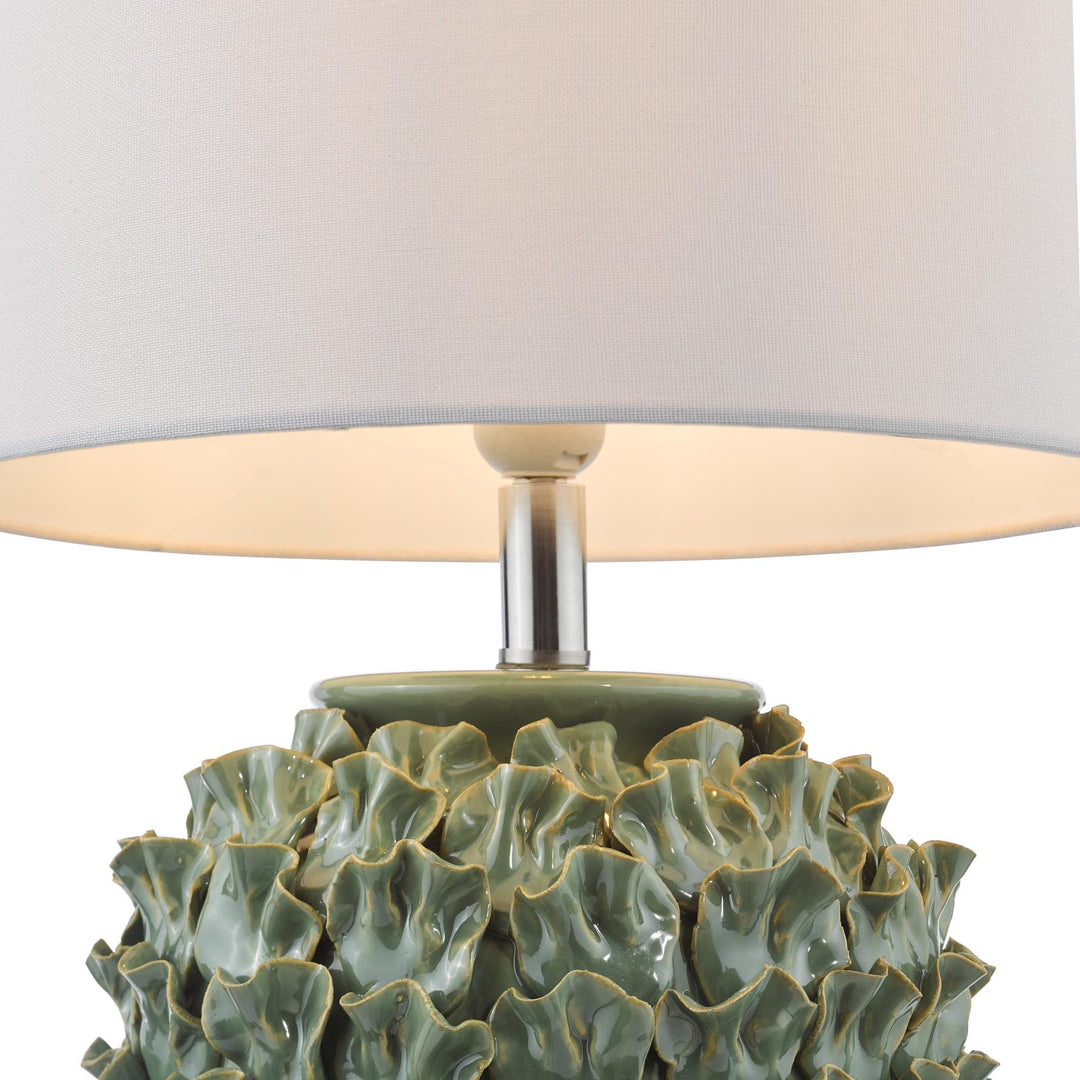 Dar AIL4224-PYR142 Ailsa Table Lamp Green Ceramic With Shade