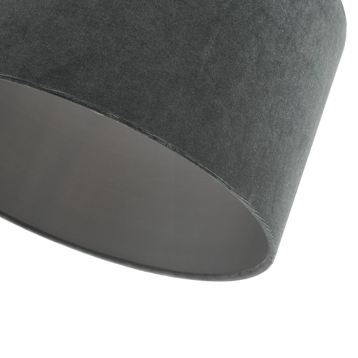 Dar Lighting AKA6539 | Akavia Easy Fit Pendant | Grey Velvet