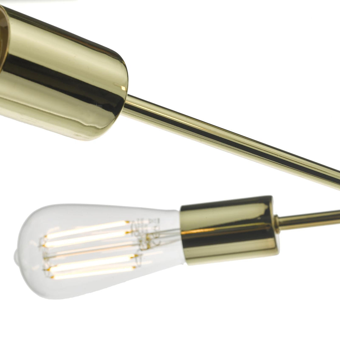 Dar ALA0635 Alana 6 Light Armed Pendant Polished Gold