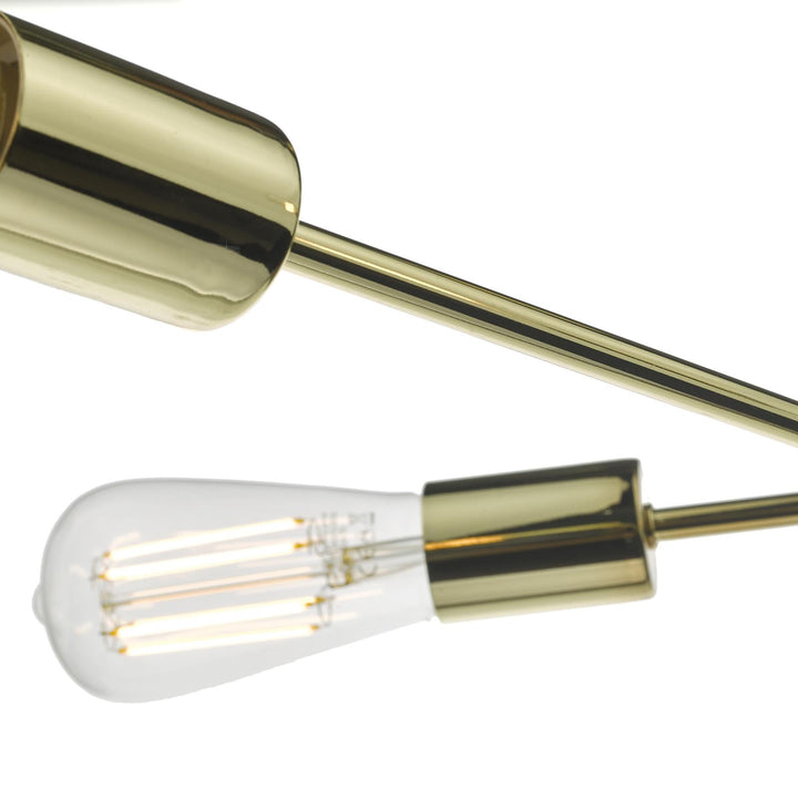 Dar ALA0635 Alana 6 Light Armed Pendant Polished Gold