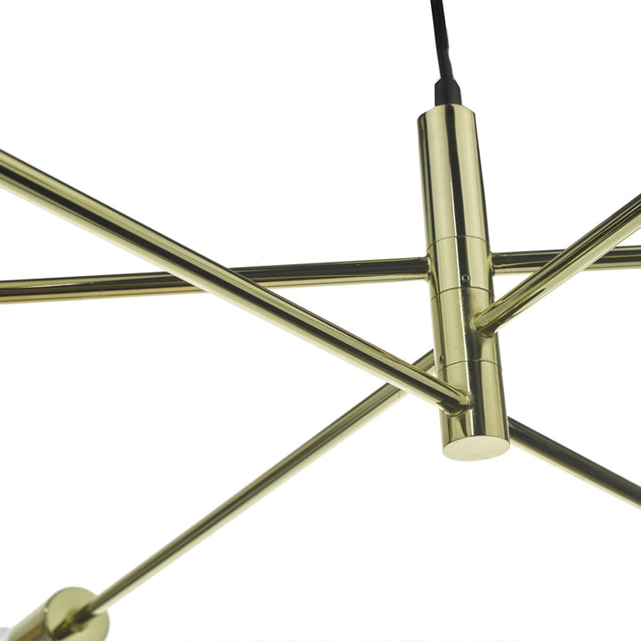 Dar ALA0635 Alana 6 Light Armed Pendant Polished Gold