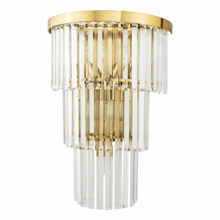 Dar ANG3035 Angel 6 Light Wall Light Crystal and Antique Gold
