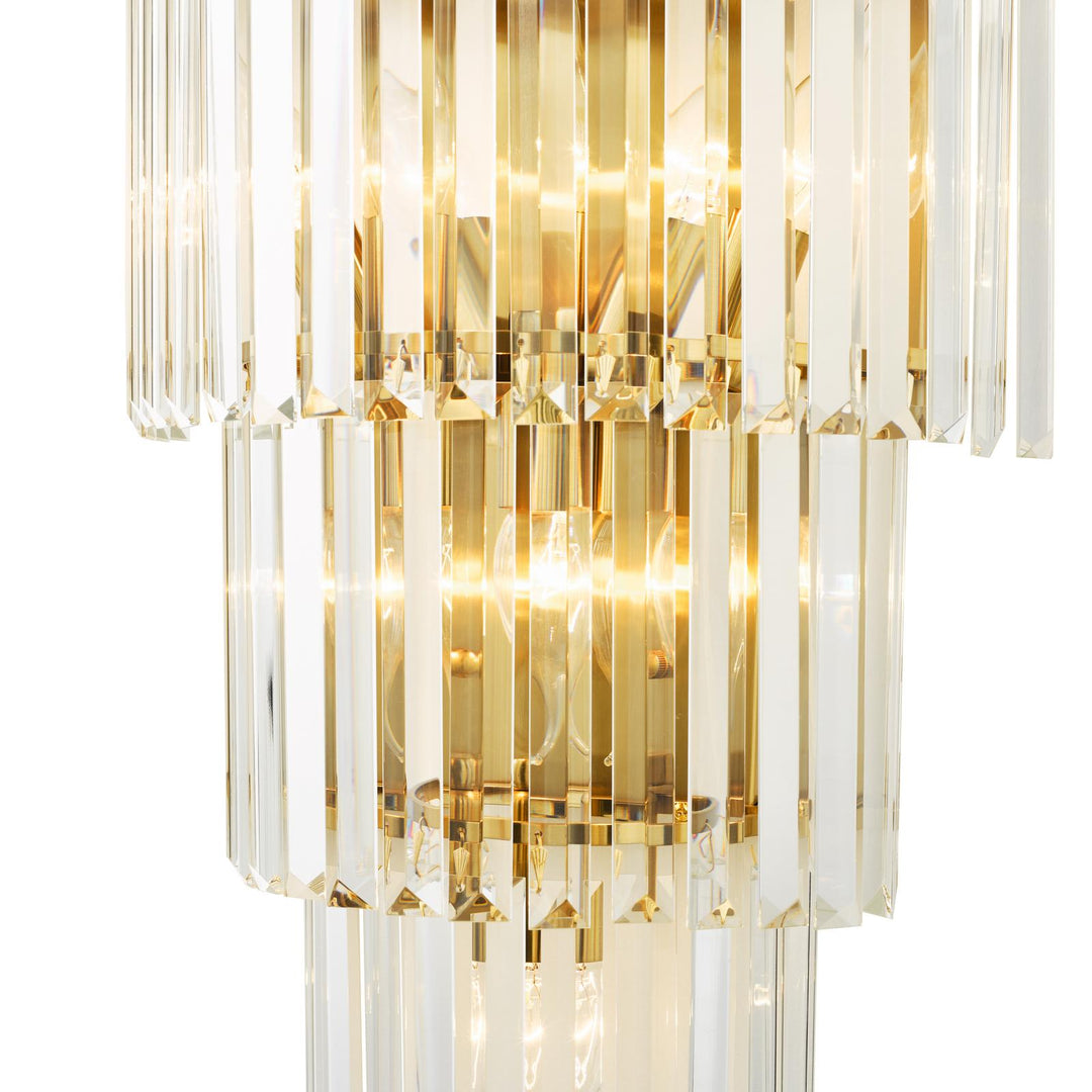 Dar ANG3035 Angel 6 Light Wall Light Crystal and Antique Gold