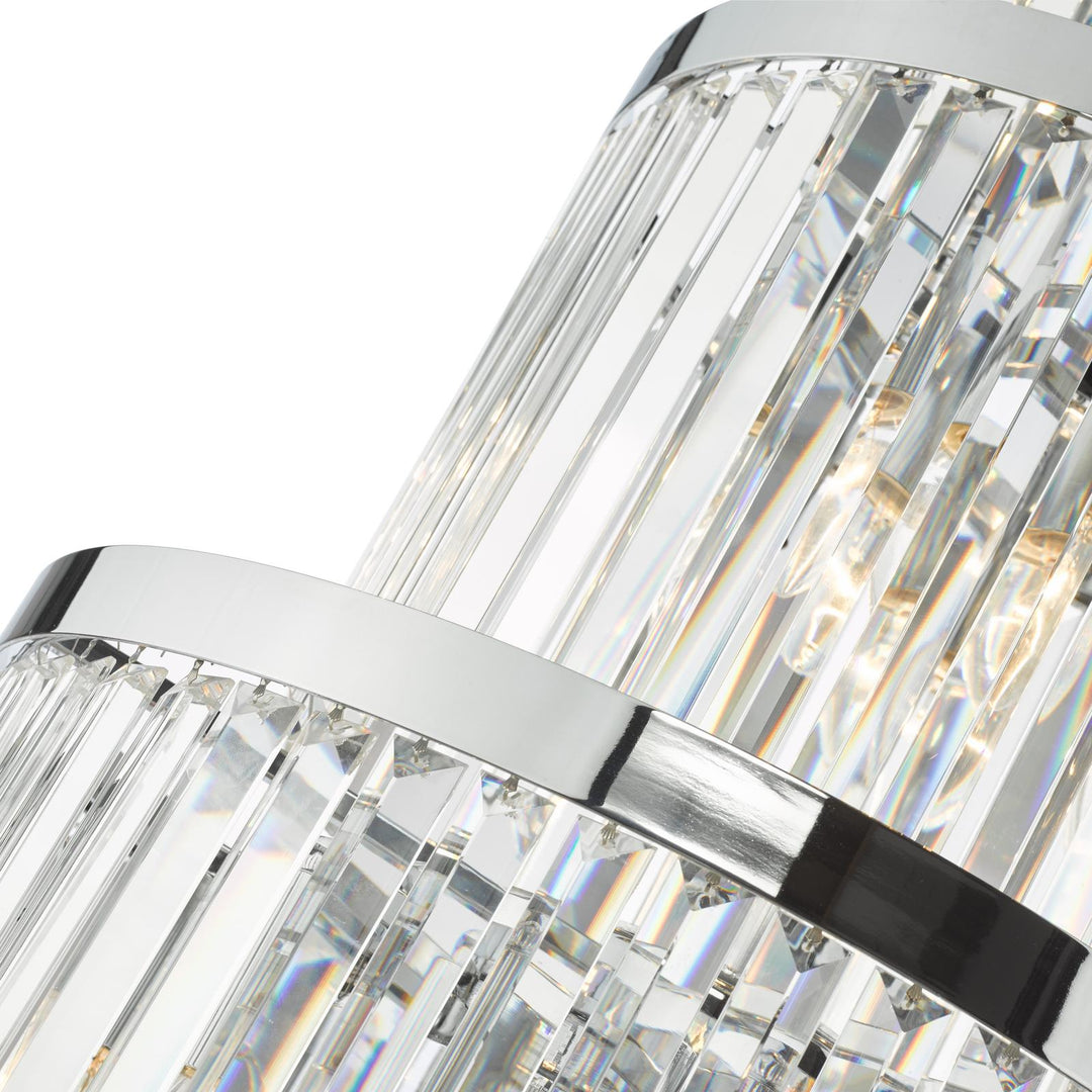 Dar ANG3308 Angel 28 Light Chandelier Crystal and Polished Chrome