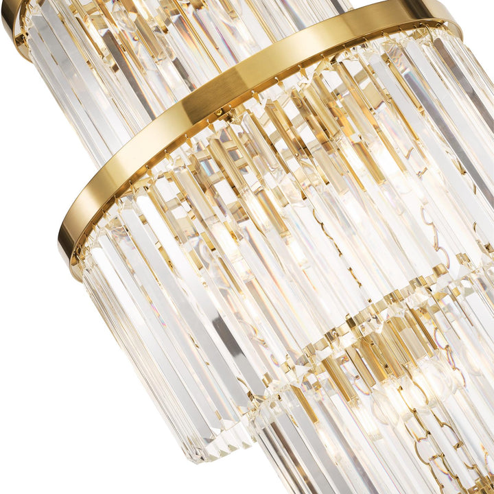 Dar ANG3335 Angel 28 Light Chandelier Crystal and Antique Gold