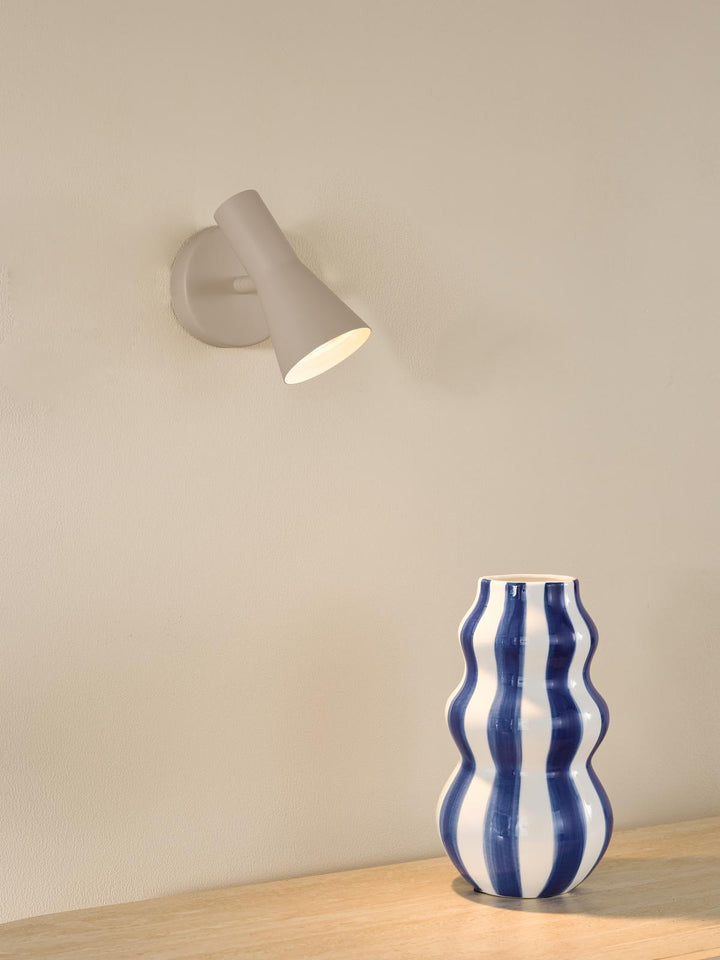 Dar ARN0729 Arnel Single Spotlight Satin Taupe