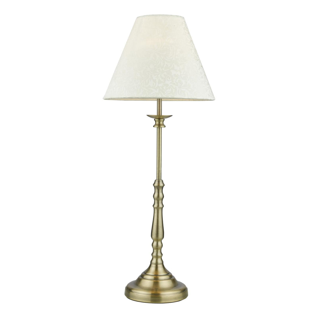 Dar BLE4175 Blenheim Table Lamp Antique Brass With Shade