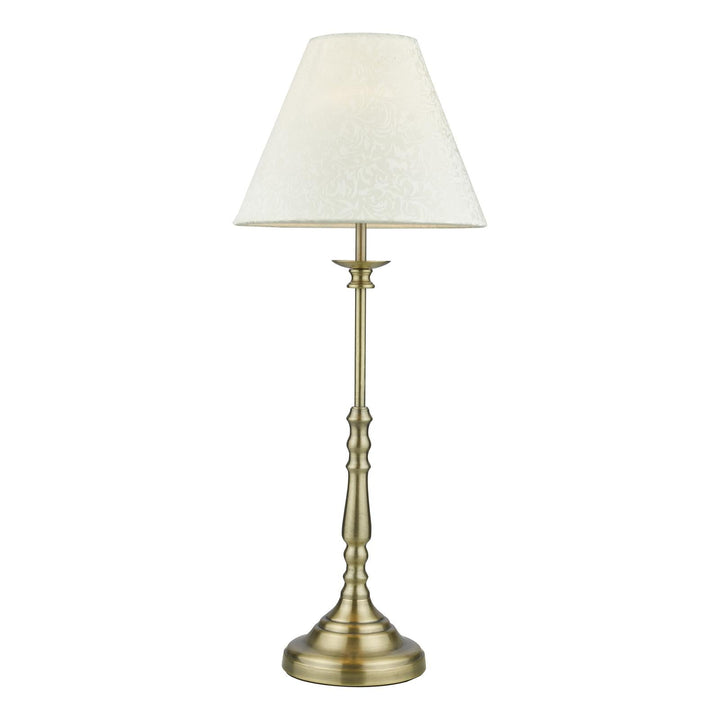 Dar BLE4175 Blenheim Table Lamp Antique Brass With Shade