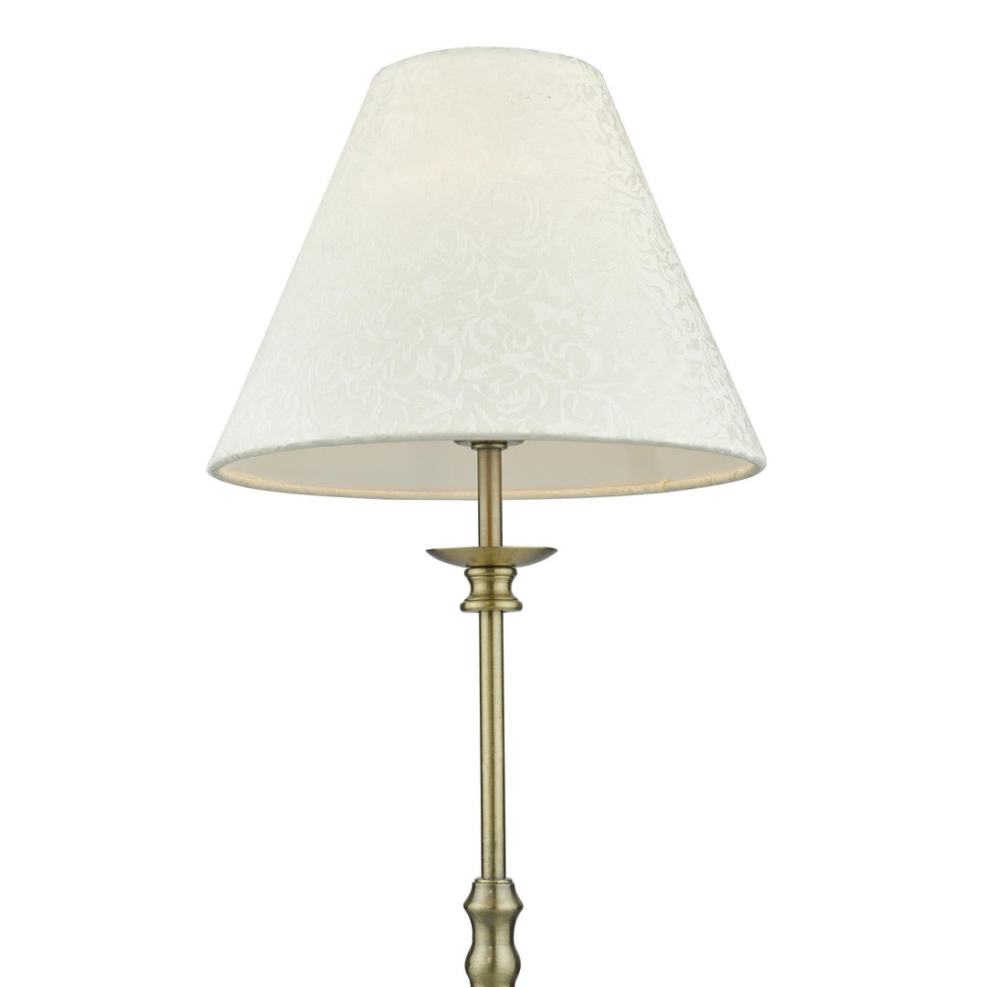 Dar BLE4175 Blenheim Table Lamp Antique Brass With Shade