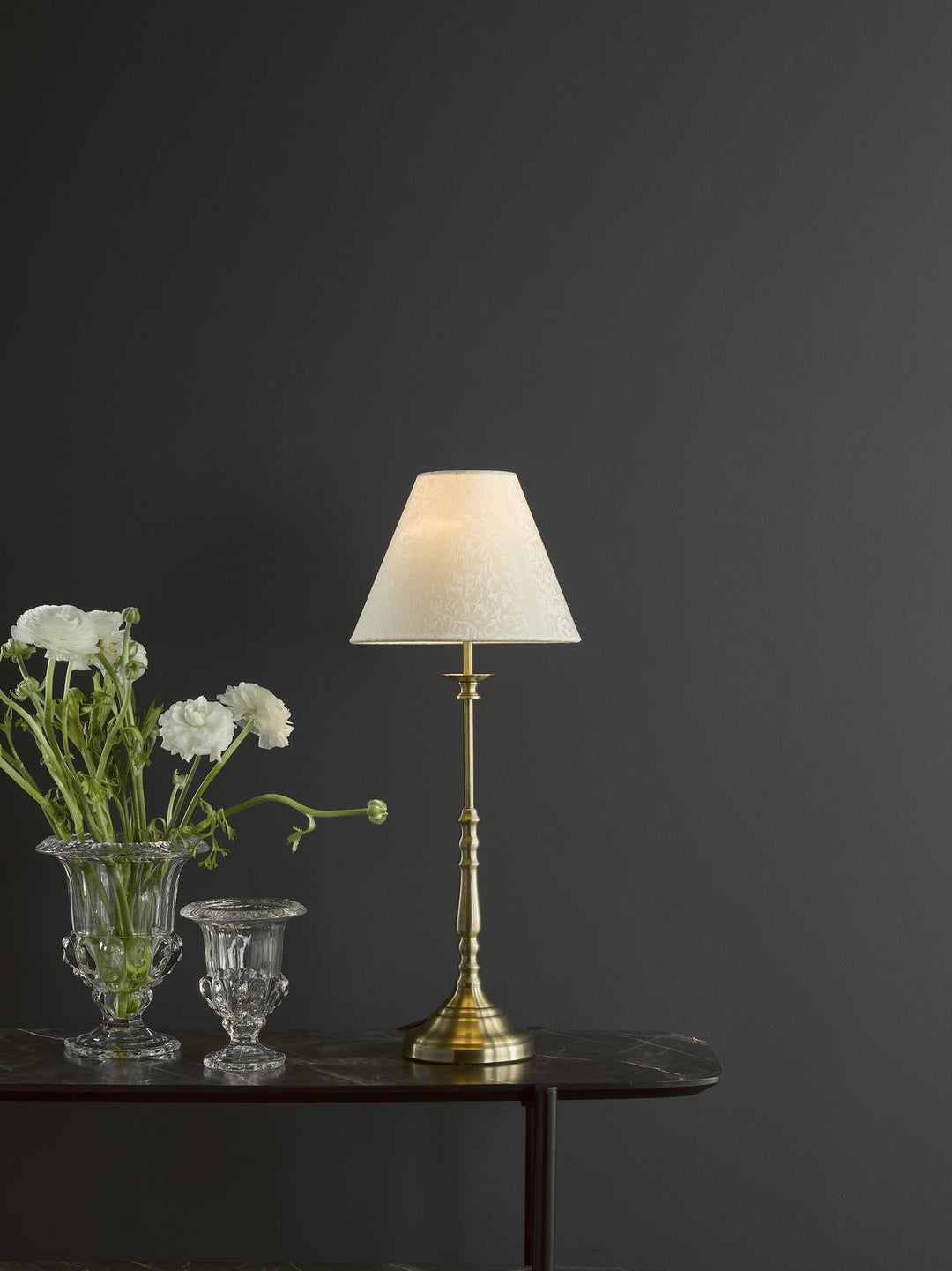 Dar BLE4175 Blenheim Table Lamp Antique Brass With Shade