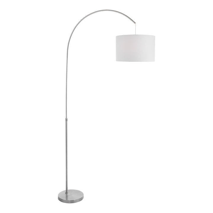 Dar BOW4946-PYR182 Bow Floor Lamp Satin Nickel With Shade