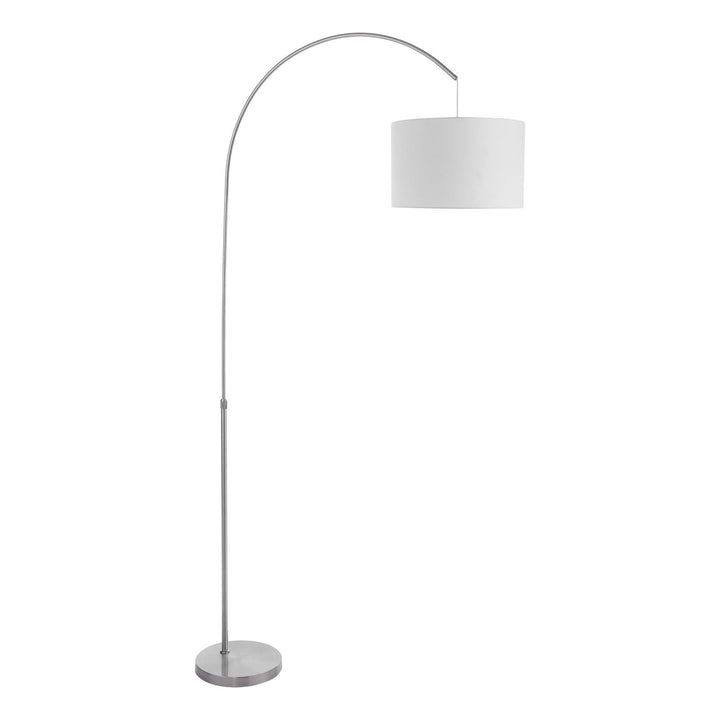 Dar BOW4946-PYR182 Bow Floor Lamp Satin Nickel With Shade