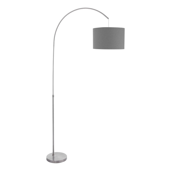 Dar BOW4946-PYR1839 Bow Floor Lamp Satin Nickel With Shade