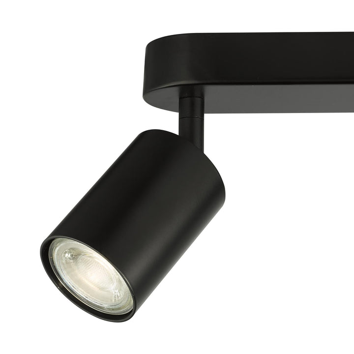 Dar CAW8422 Cawley 4 Light Plate Spotlight Matt Black