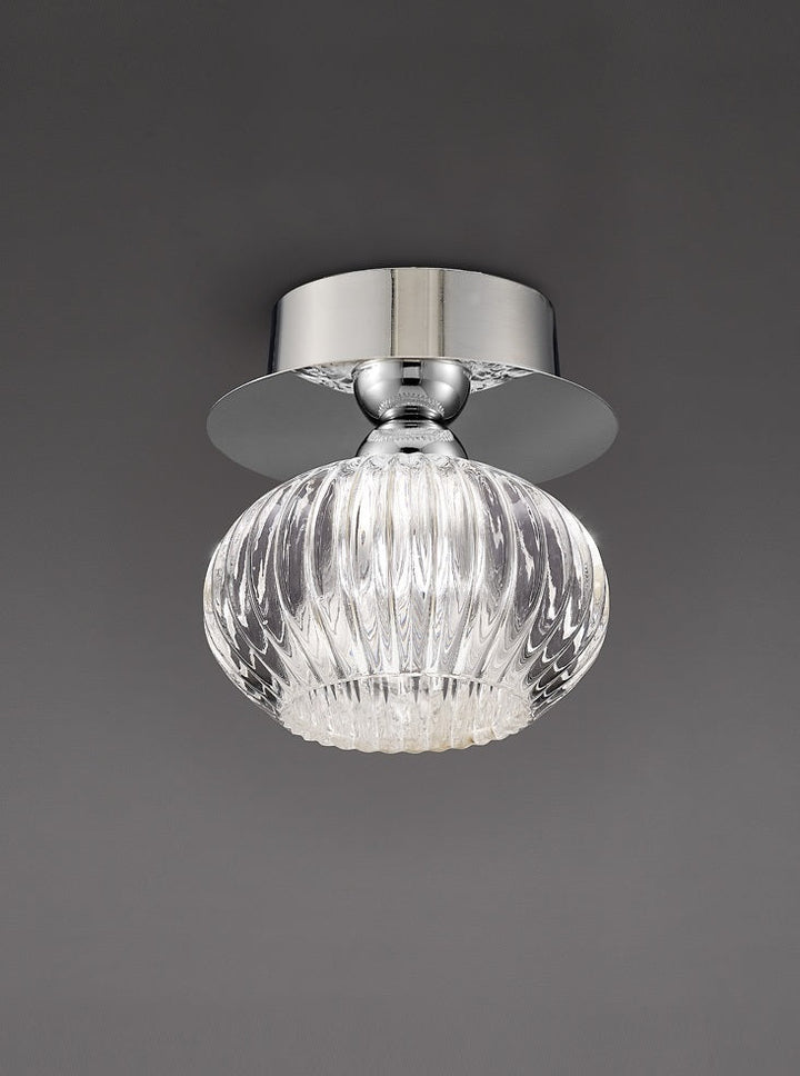 Franklite CF5749 Tizzy 1 Light Ceiling Flush Chrome (S)