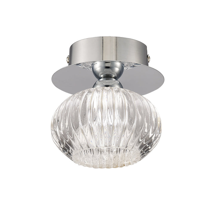 Franklite CF5749 Tizzy 1 Light Ceiling Flush Chrome (S)