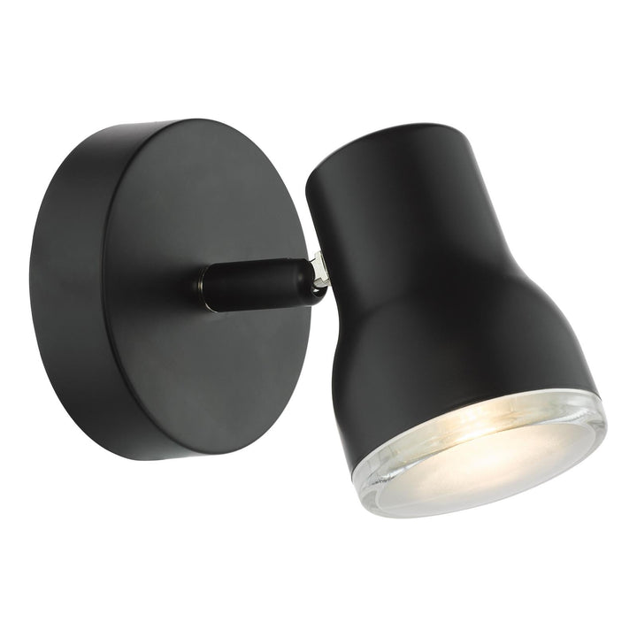Dar CLI0722 Clint Bathroom Wall Spot Light Matt Black IP44