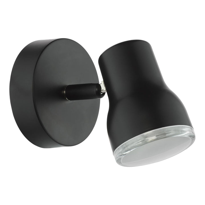Dar CLI0722 Clint Bathroom Wall Spot Light Matt Black IP44