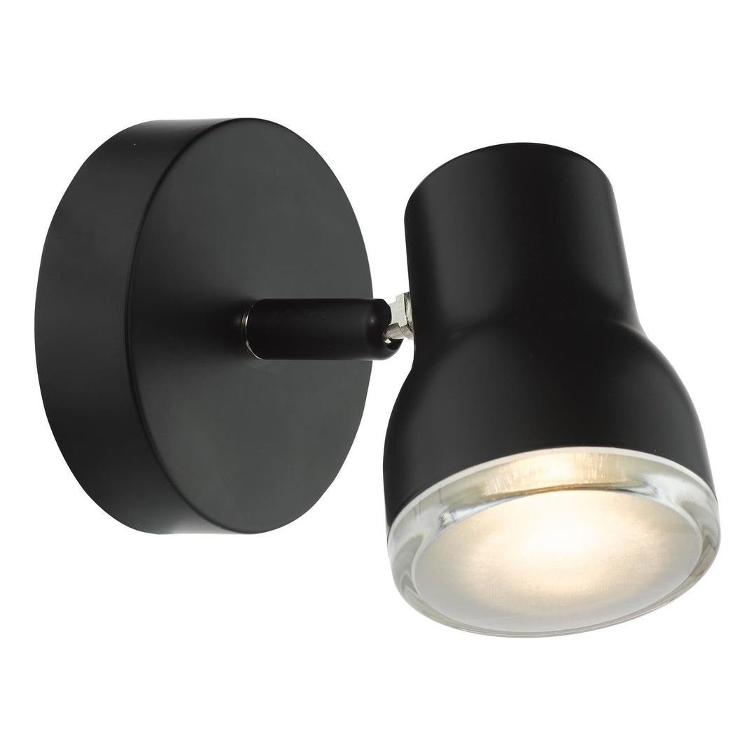 Dar CLI0722 Clint Bathroom Wall Spot Light Matt Black IP44