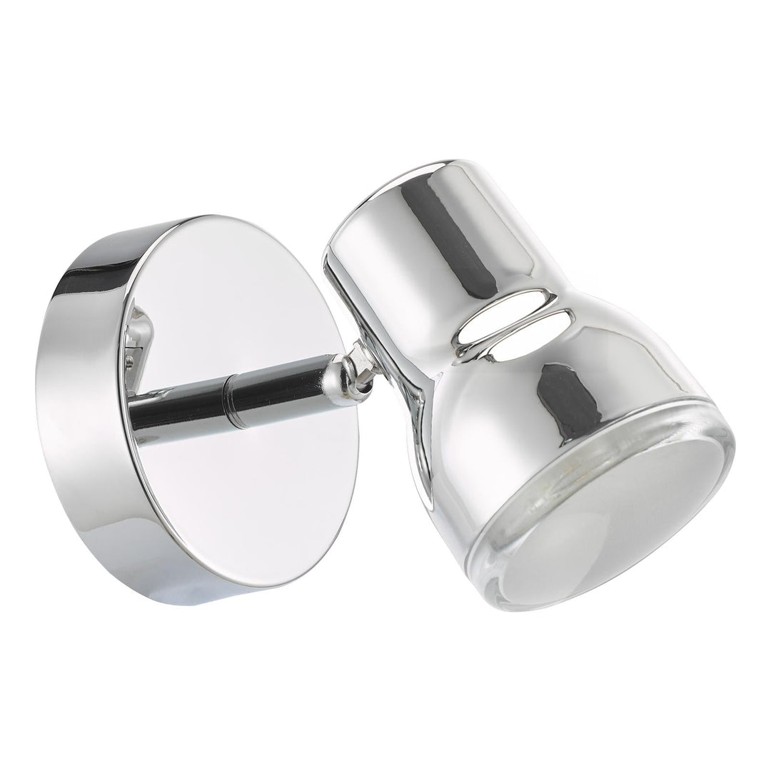 Dar CLI0750 Clint Bathroom Wall Spot Light Polished Chrome IP44