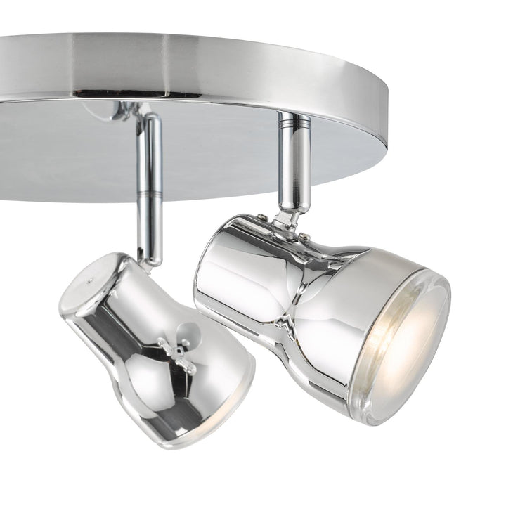 Dar CLI7650 Clint 3 Light Bathroom Ceiling Spot Light Polished Chrome IP44