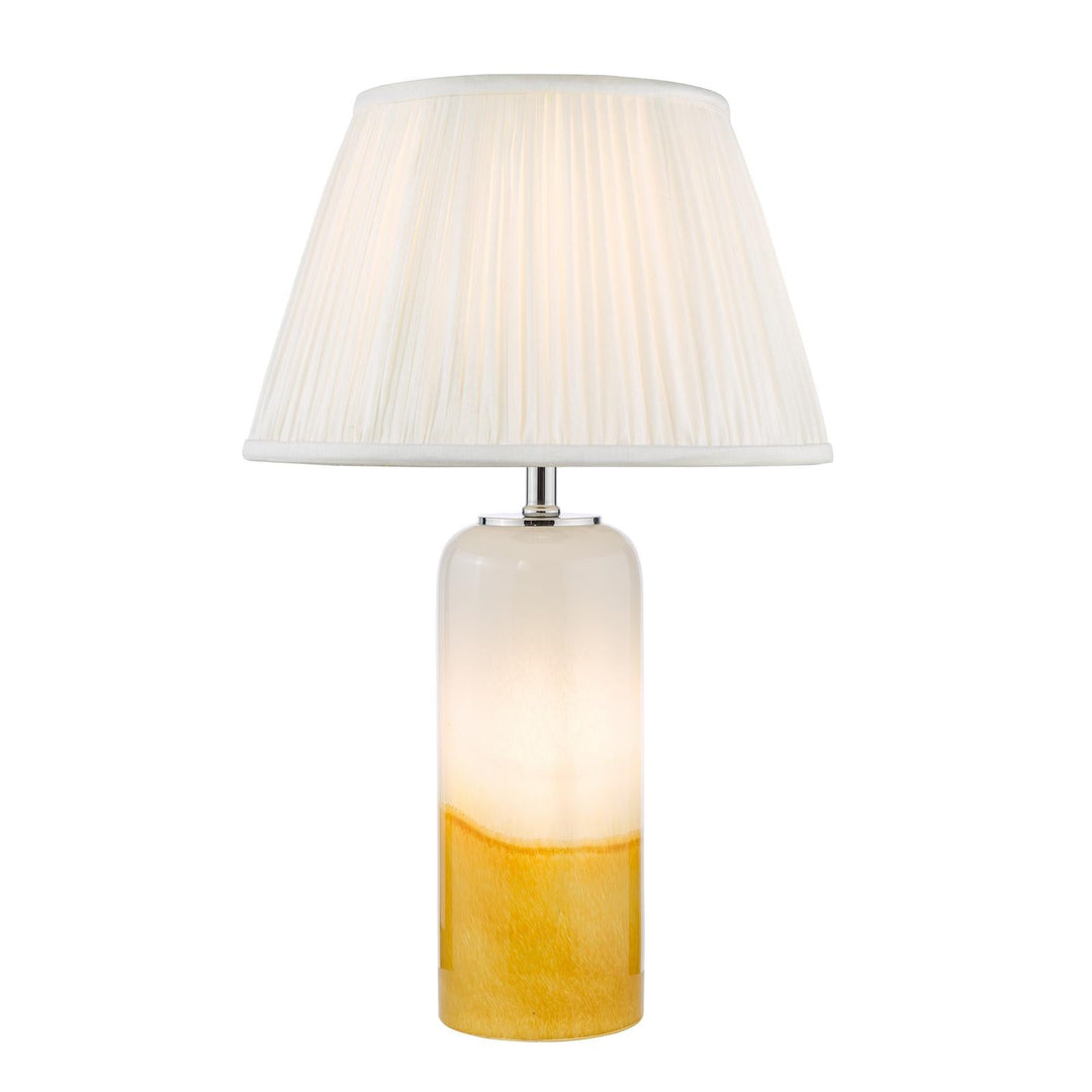 Dar DEA4226-ULY1615 Deandra Table Lamp Yellow Glass With Shade