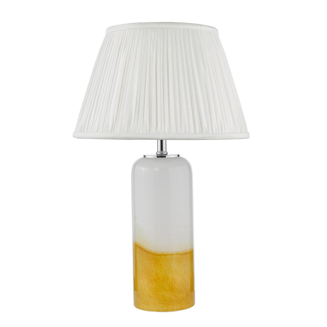 Dar DEA4226-ULY1615 Deandra Table Lamp Yellow Glass With Shade