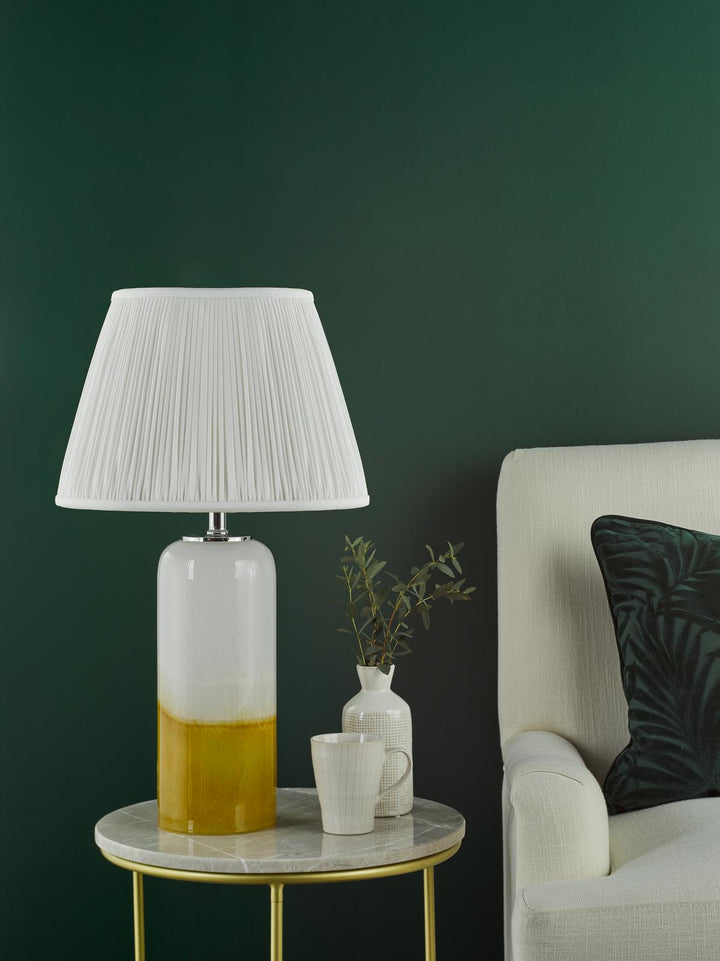 Dar DEA4226-ULY1615 Deandra Table Lamp Yellow Glass With Shade