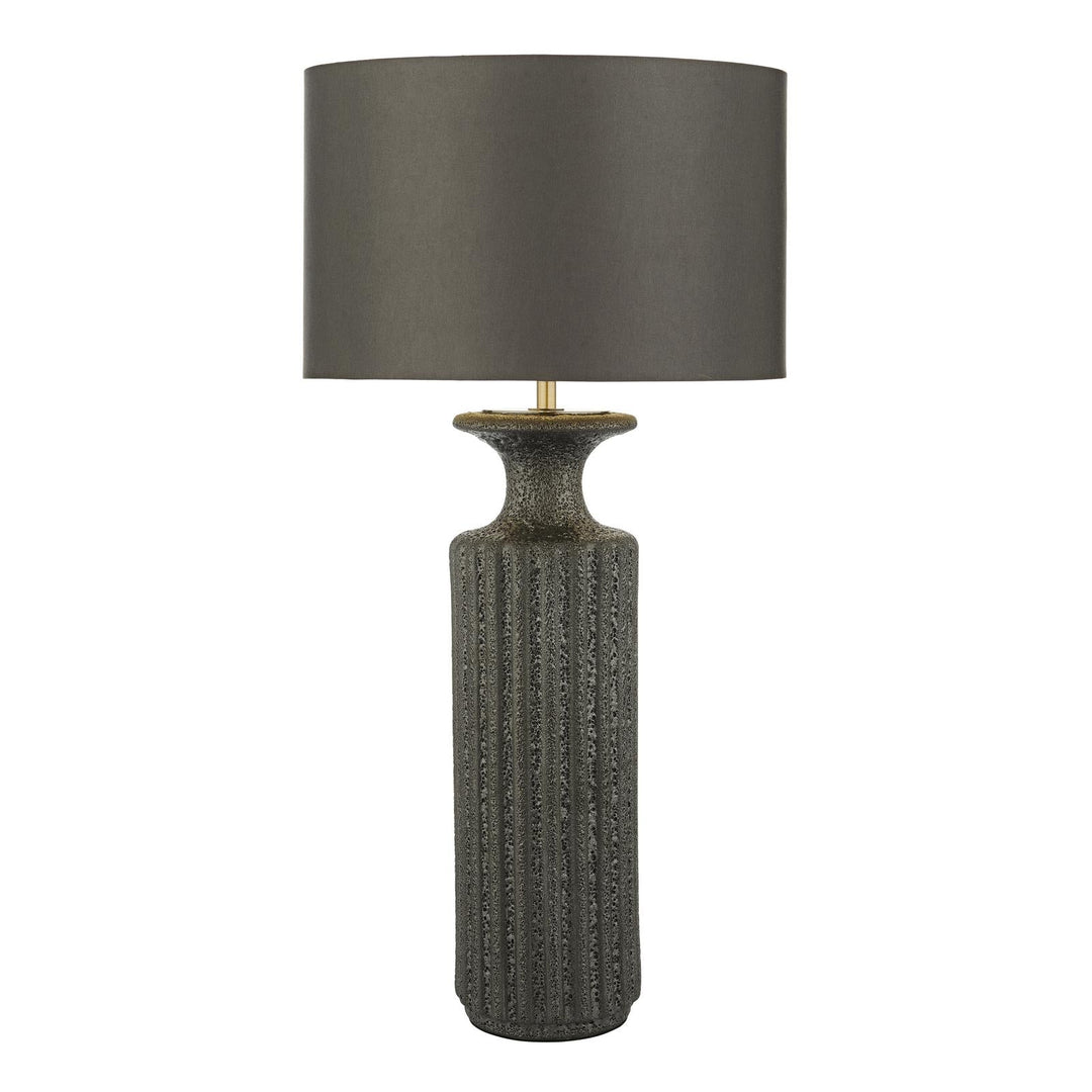 Dar DUG4222-BOK4232RS-X Dugan Table Lamp Black Ceramic With Shade