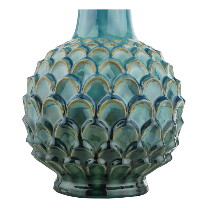 Dar EDL4223-VOY1422 Edlyn Table Lamp Blue Ceramic With Shade