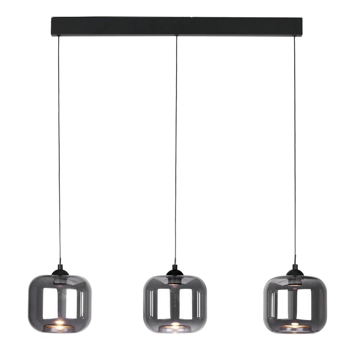 Dar EIL0322 Eileen 3 Light Bar Pendant Matt Black LED