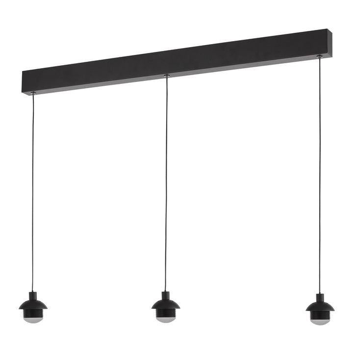 Dar EIL0322 Eileen 3 Light Bar Pendant Matt Black LED