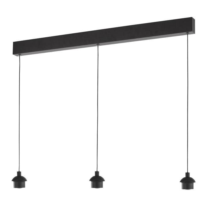 Dar EIL0322 Eileen 3 Light Bar Pendant Matt Black LED