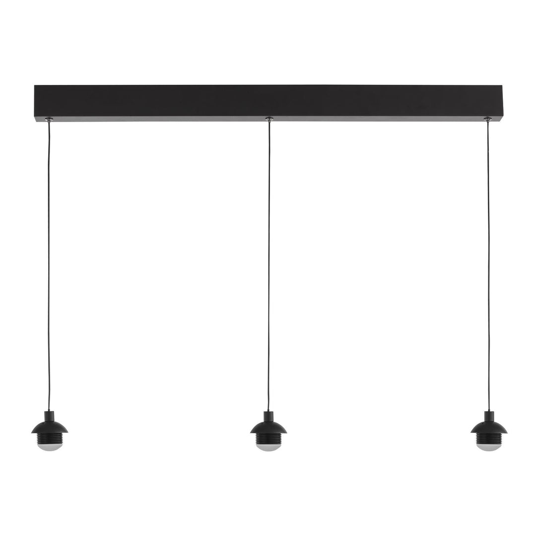 Dar EIL0322 Eileen 3 Light Bar Pendant Matt Black LED