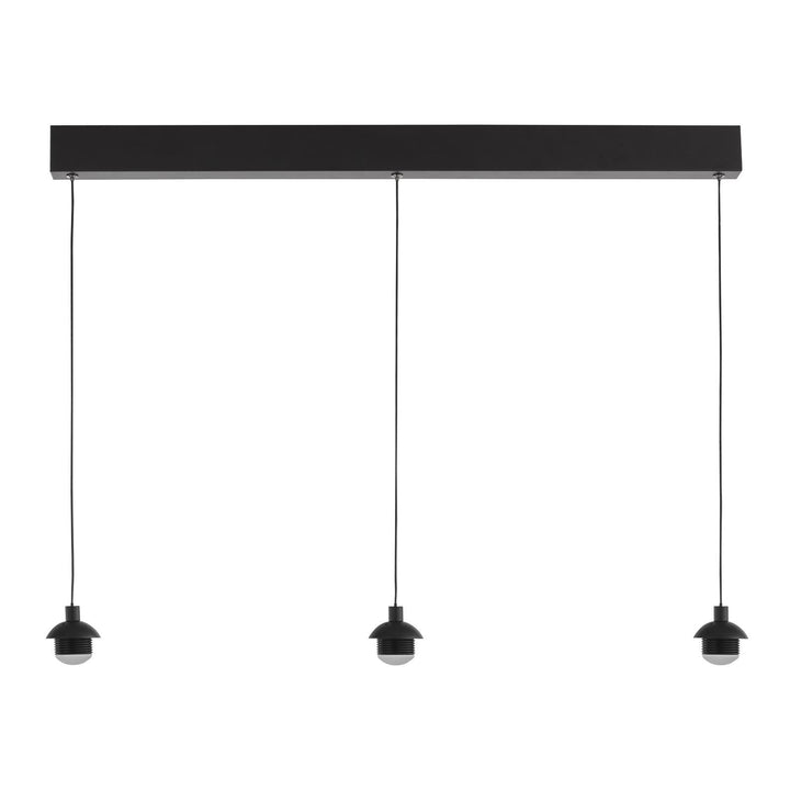 Dar EIL0322 Eileen 3 Light Bar Pendant Matt Black LED
