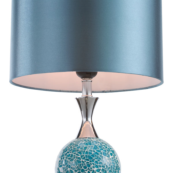 Dar ELS4223 Elsa Table Lamp Blue Mosaic With Shade