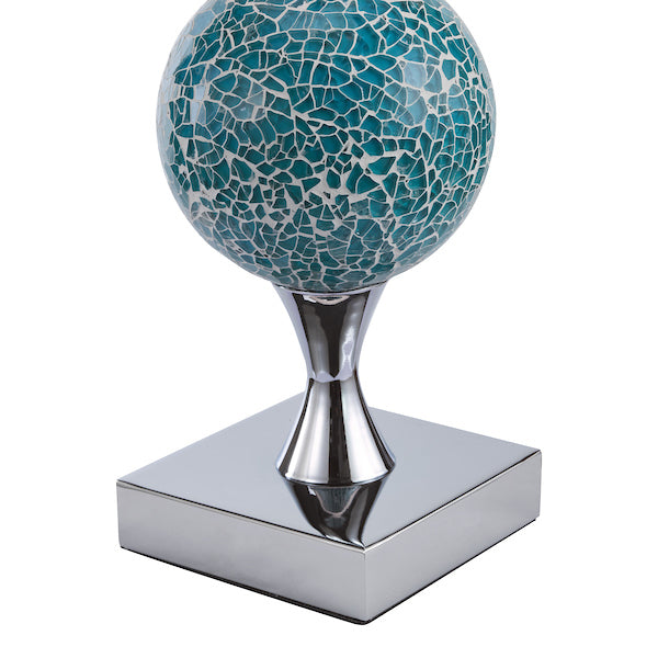 Dar ELS4223 Elsa Table Lamp Blue Mosaic With Shade