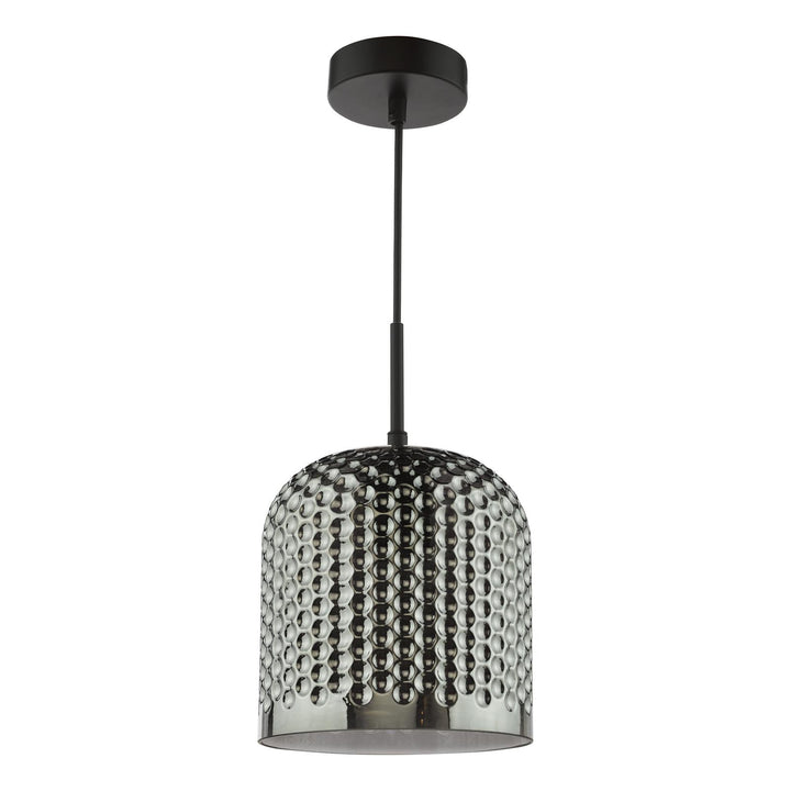 Dar ESI0110 Esila Pendant Matt Black and Smoked Glass