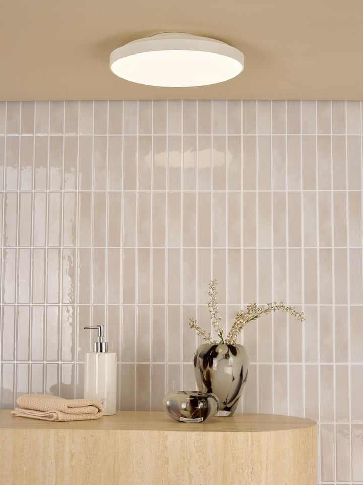 Dar ESS5202 Essien Bathroom Ceiling Light White LED IP44