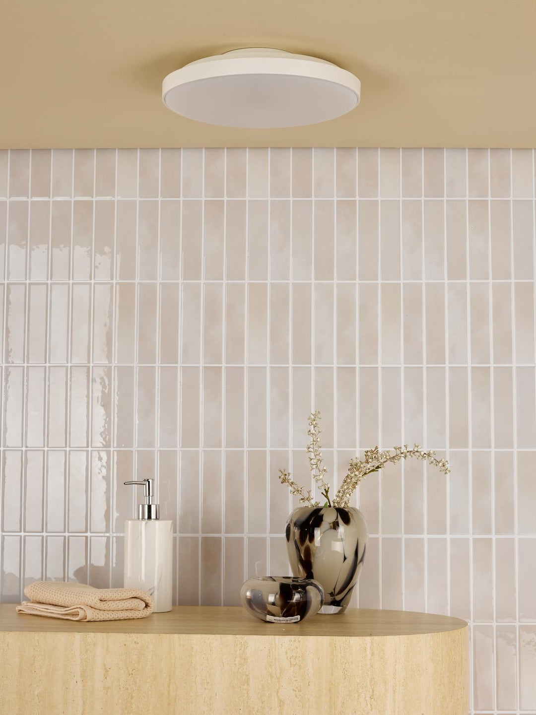 Dar ESS5202 Essien Bathroom Ceiling Light White LED IP44