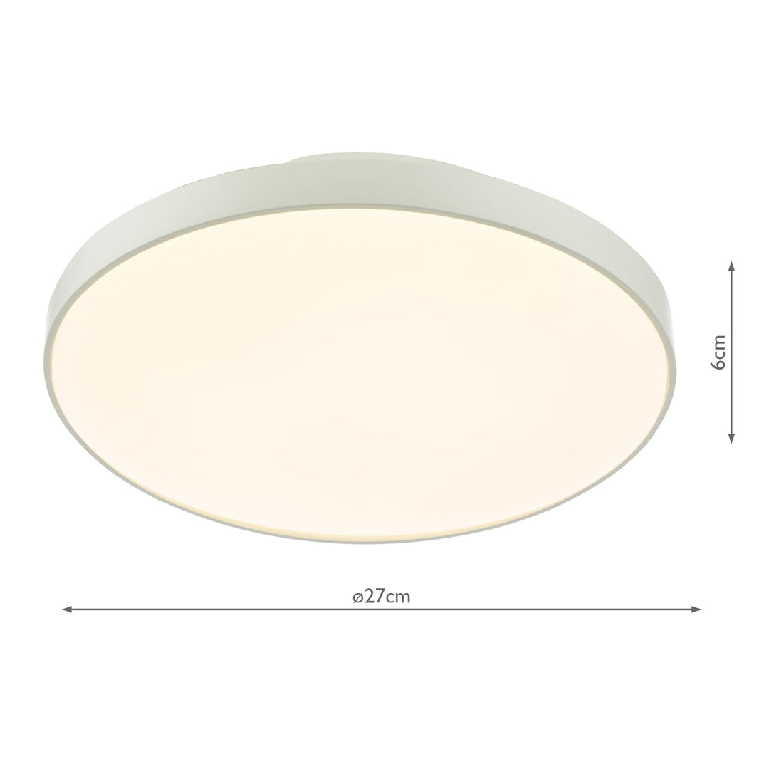 Dar ESS5202 Essien Bathroom Ceiling Light White LED IP44