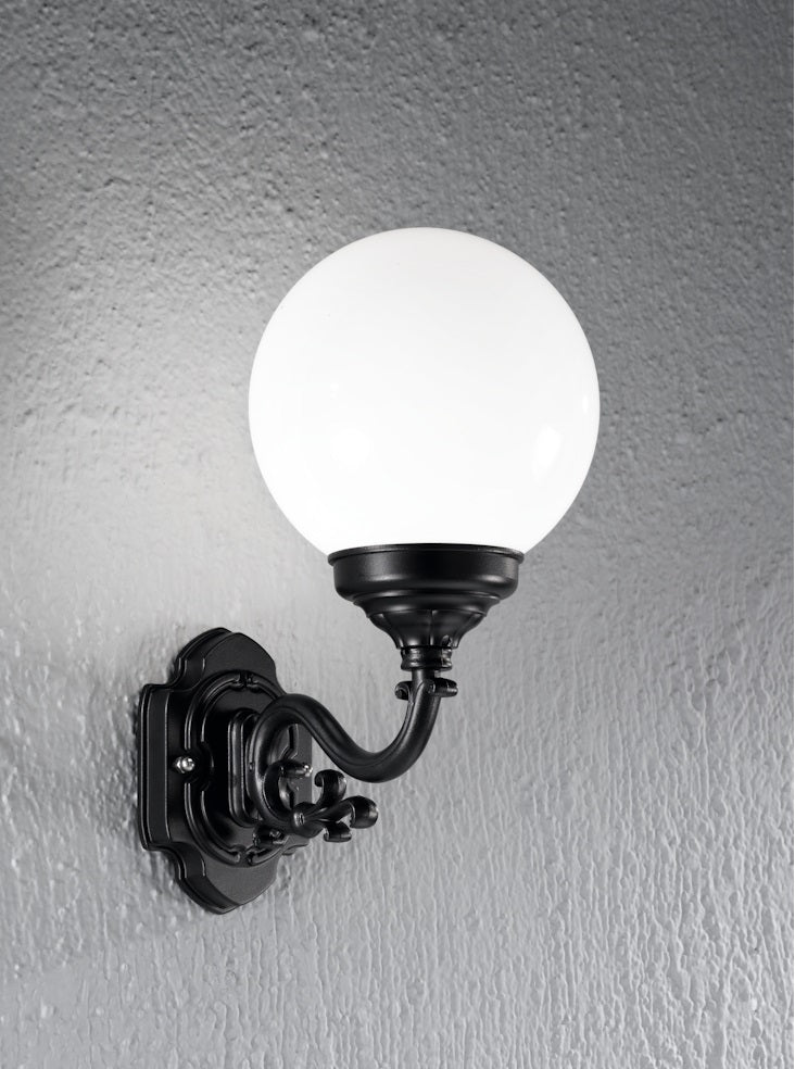 Franklite EXT6590 Rotonda Outside 1 Light Wall Bracket Black (S)