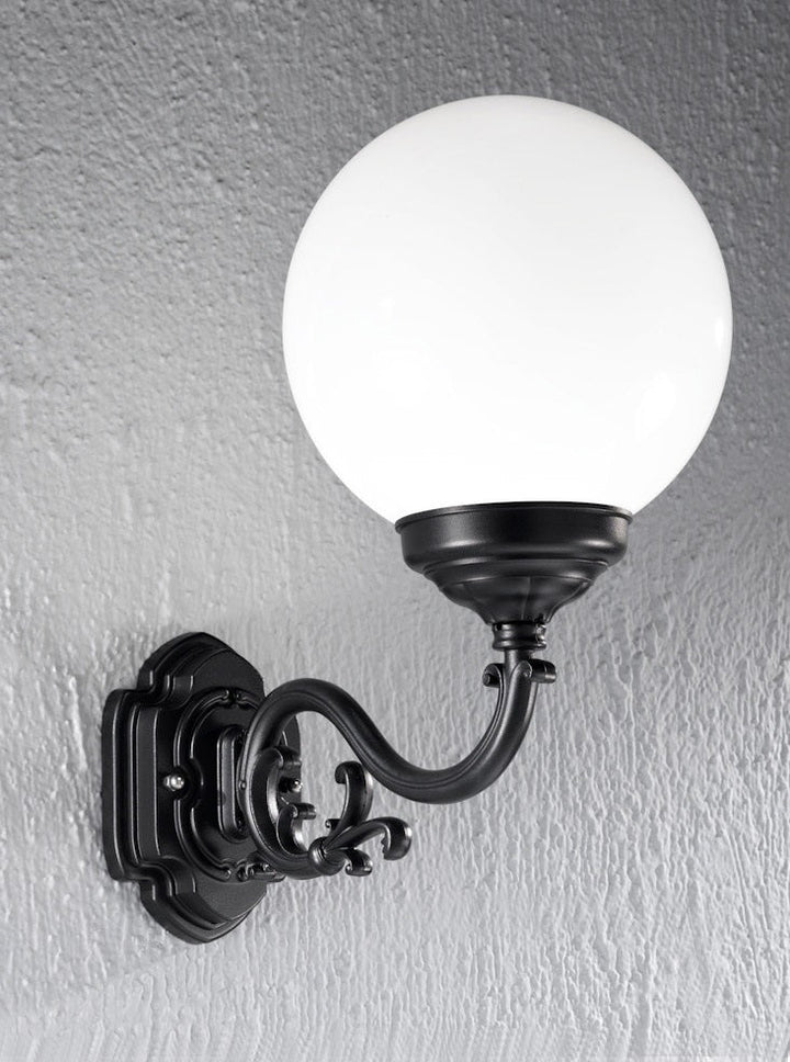 Franklite EXT6591 Rotonda Outside 1 Light Wall Bracket Black (S)