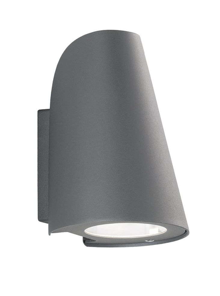 Franklite EXT6618 Exto Outside 1 Light Wall Flush Dark Grey (S)