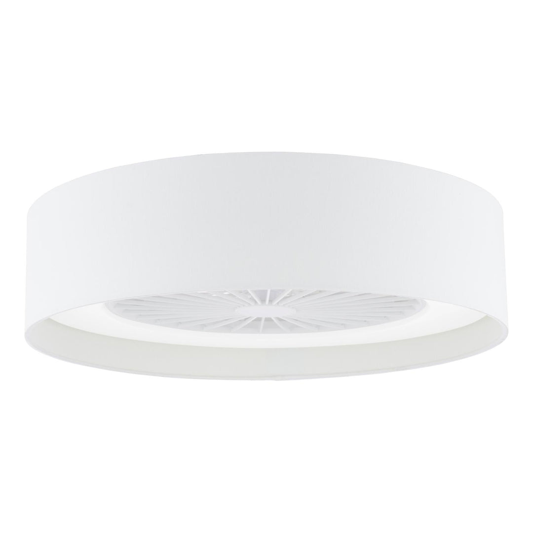 Dar FAN522 Fan Flush White and White With Shade LED