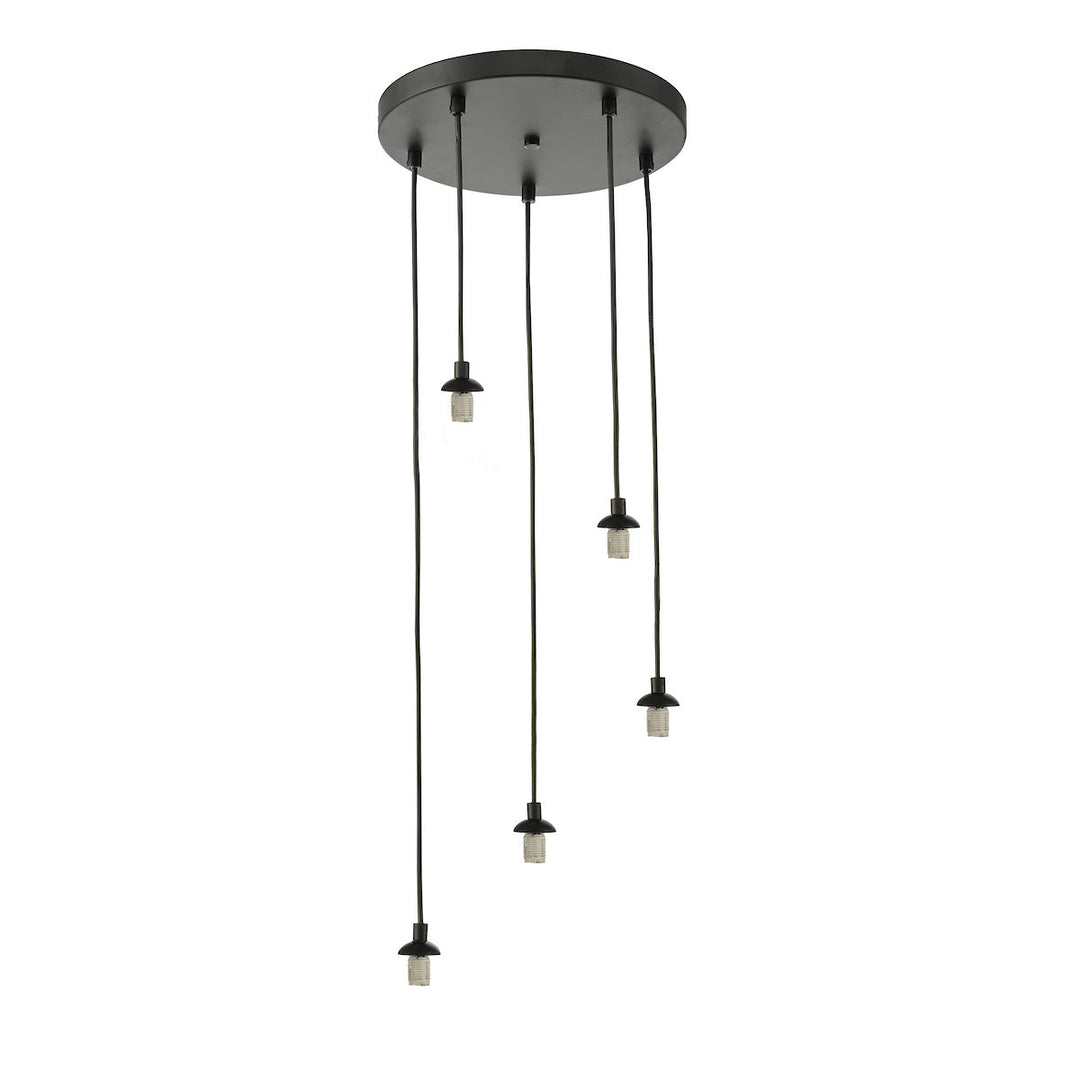 Dar FED0522-F Federico 5 Light Cluster Pendant Matt Black Fitting Only (S)