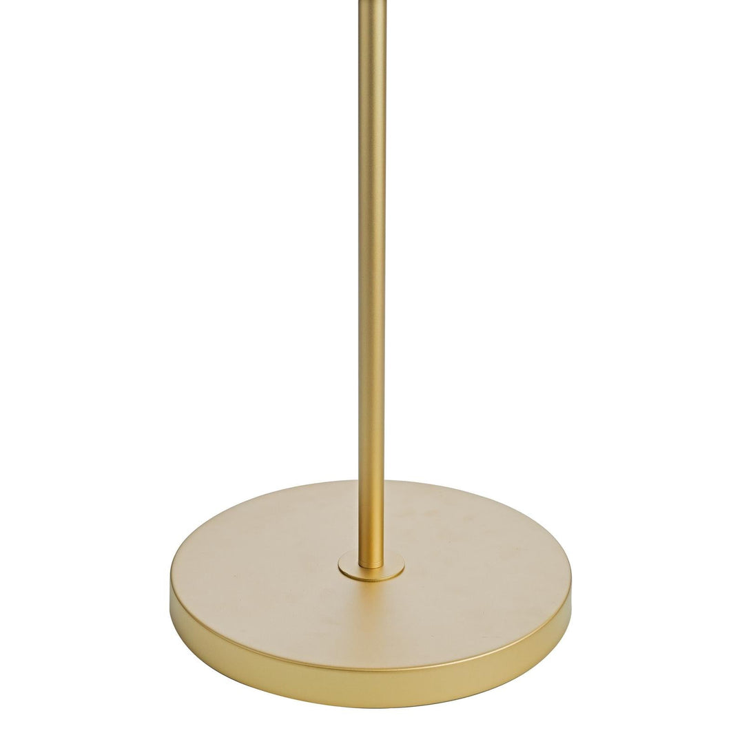 Dar FEN4935 Fenella 3 Light Floor Lamp Gold Leaf and Seagrass