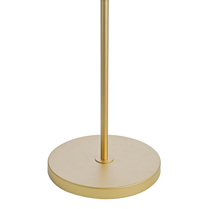 Dar FEN4935 Fenella 3 Light Floor Lamp Gold Leaf and Seagrass