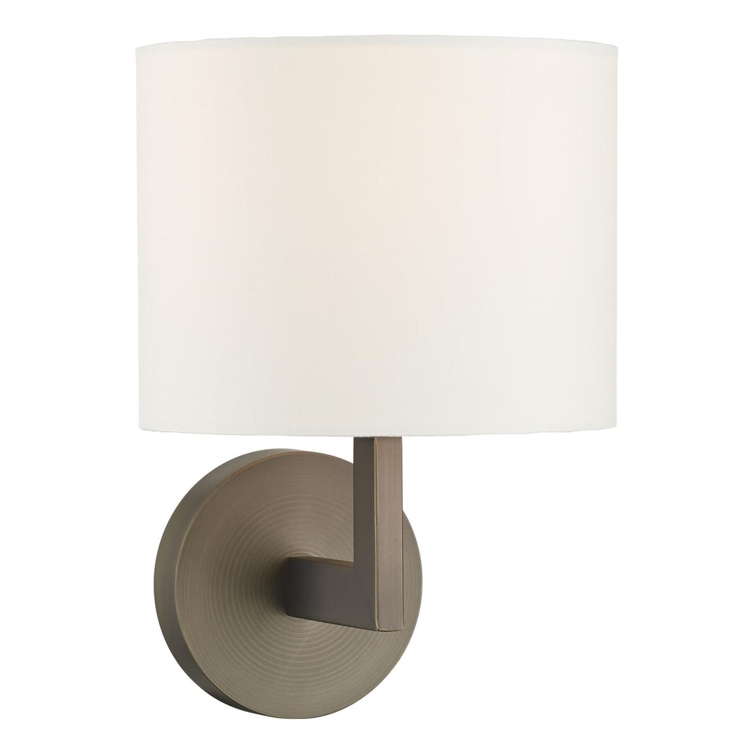 Dar FER0763-S1122 Ferrara Wall Light Brushed Bronze With Shade